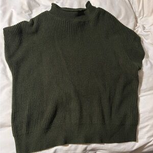 SHEIN Dark Green Turtleneck Sweater